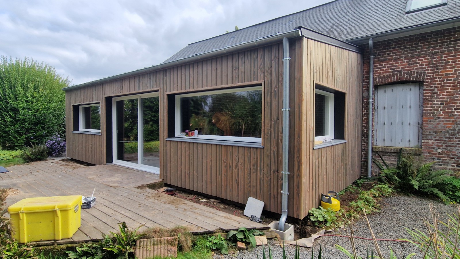 extension ossature bois d'une maison près de Bernay