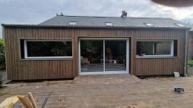 extension ossature bois d'une maison près de Bernay